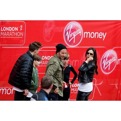 Familie Beckham jubelt Romeo bei Charity-Lauf zu