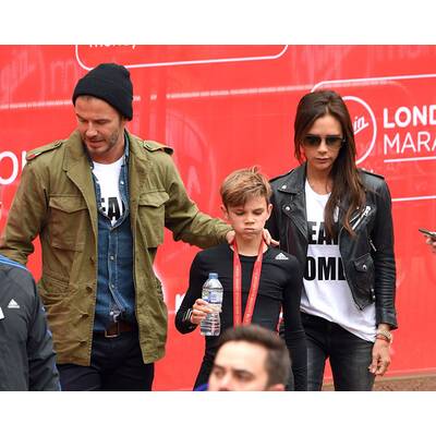Familie Beckham jubelt Romeo bei Charity-Lauf zu