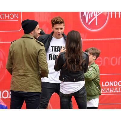 Familie Beckham jubelt Romeo bei Charity-Lauf zu