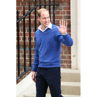 Prinz William vor dem Lindo Wing