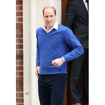 Prinz William vor dem Lindo Wing