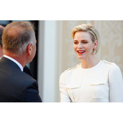 Fürstin Charlène & Albert laden zur Cocktailparty