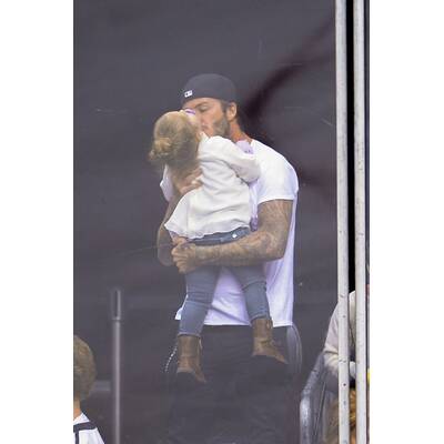 Die Beckhams bei Hockey-Match