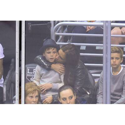 Die Beckhams bei Hockey-Match