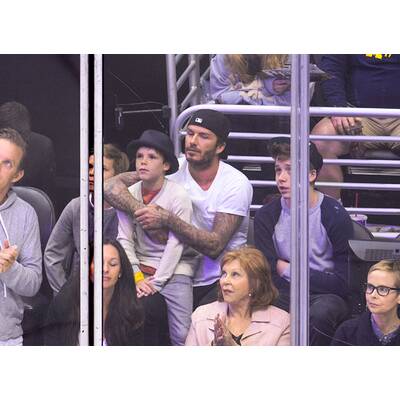 Die Beckhams bei Hockey-Match