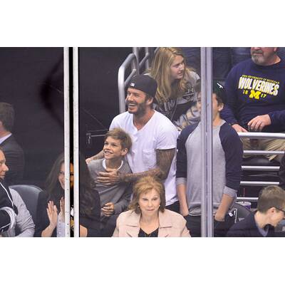 Die Beckhams bei Hockey-Match