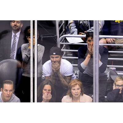 Die Beckhams bei Hockey-Match