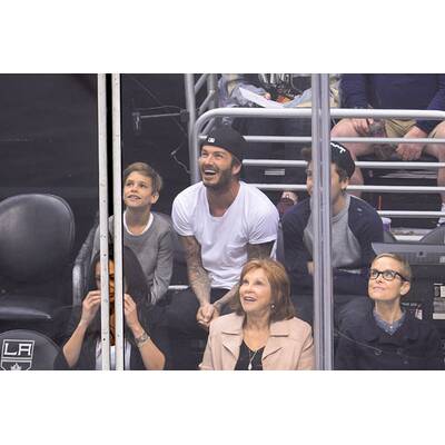 Die Beckhams bei Hockey-Match