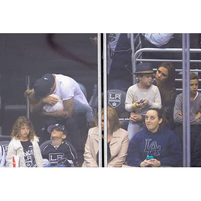 Die Beckhams bei Hockey-Match