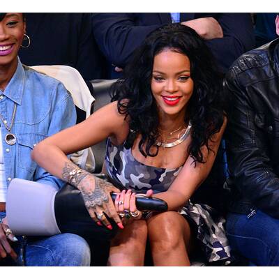 Rihanna im Basketballstadion