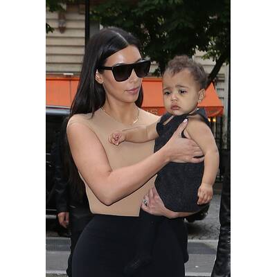 Kim Kardashian & Nori in Paris