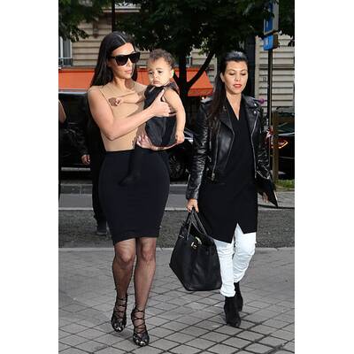 Kim Kardashian & Nori in Paris
