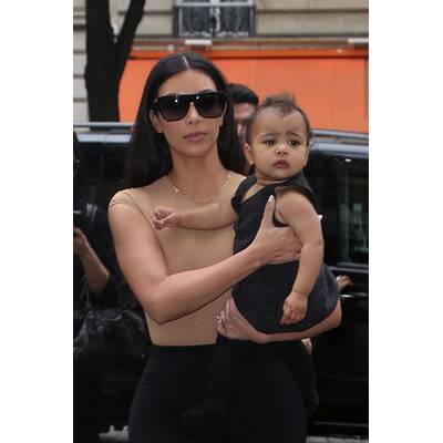 Kim Kardashian & Nori in Paris