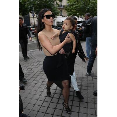 Kim Kardashian & Nori in Paris