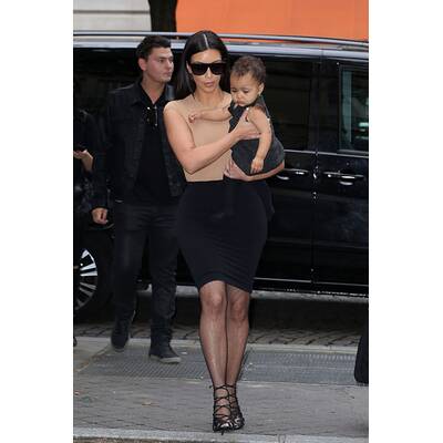 Kim Kardashian & Nori in Paris