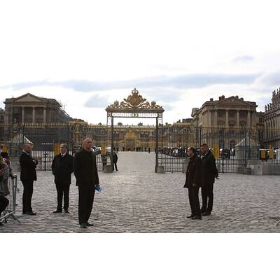 Kim Kardashians Ankunft in Versailles zum Auftakt der Hochzeit