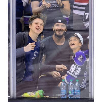 David Beckham nimmt Söhne zum Hockey mit