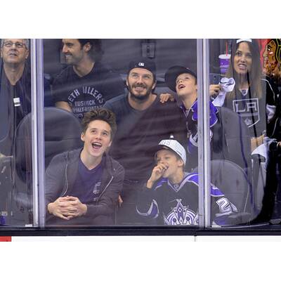 David Beckham nimmt Söhne zum Hockey mit