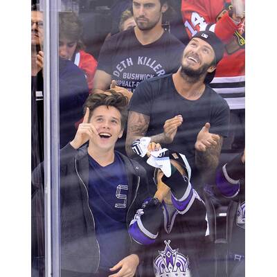 David Beckham nimmt Söhne zum Hockey mit