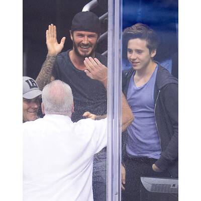 David Beckham nimmt Söhne zum Hockey mit