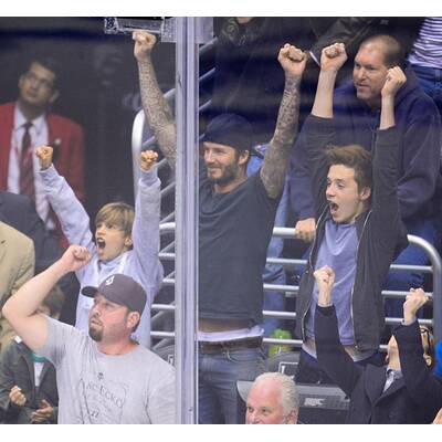 David Beckham nimmt Söhne zum Hockey mit