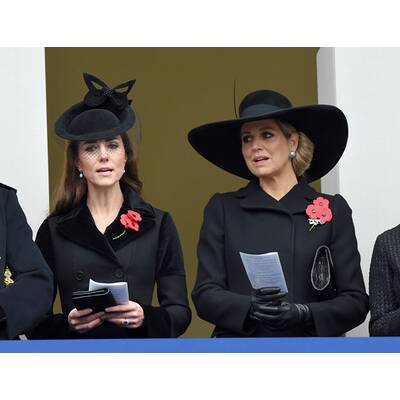 Königin Máxima besucht Kate am Remembrance Day