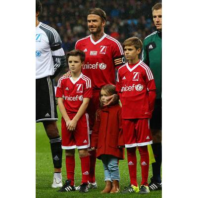 Beckhams: Familien-Auftritt bei Fußball-Spiel