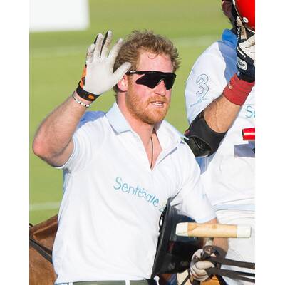 Prinz Harry fällt bei Polo Match vom Pferd