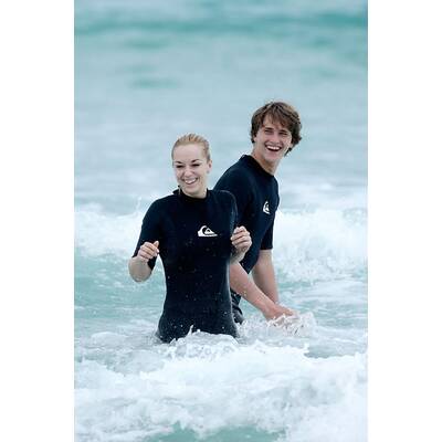 Sabine Lisicki surft in Australien