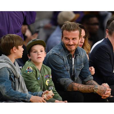 David Beckham: Mit Romeo & Cruz beim Basketball