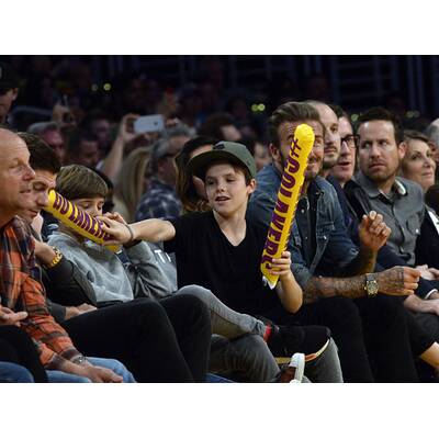David Beckham: Mit Romeo & Cruz beim Basketball