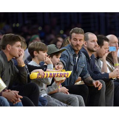 David Beckham: Mit Romeo & Cruz beim Basketball