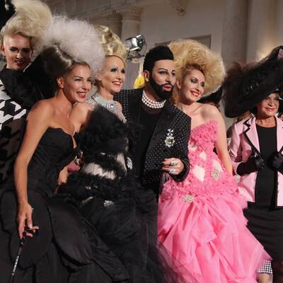 Cathy Lugner als Model für Harald Glööckler