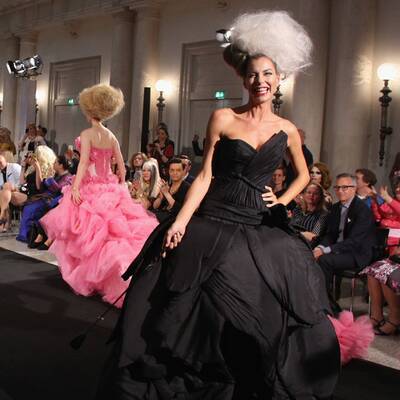 Cathy Lugner als Model für Harald Glööckler