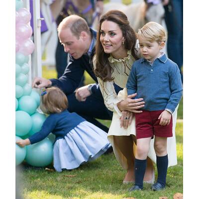 Prinzessin Charlotte und Prinz George auf Kinderparty