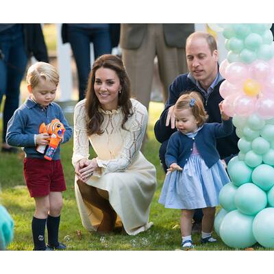 Prinzessin Charlotte und Prinz George auf Kinderparty