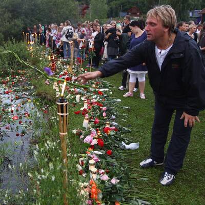 Trauer auf der Insel Utöya