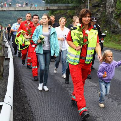 Trauer auf der Insel Utöya