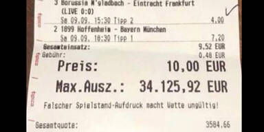 Spieler machte aus 10 Euro über 34.000 Euro