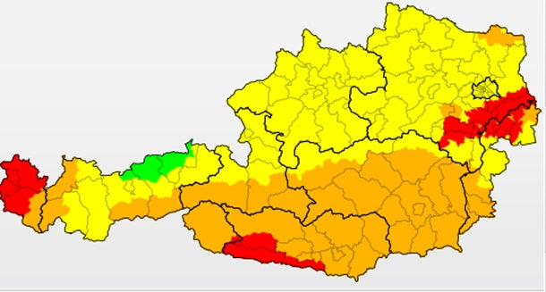 Unwetter ziehen über Ost-Österreich