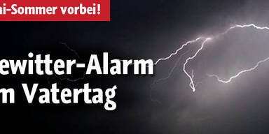 Gewitter-Alarm am Vatertag
