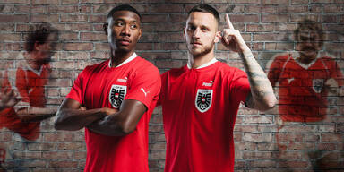 &Ouml;FB neue Dressen Alaba Arnautovic