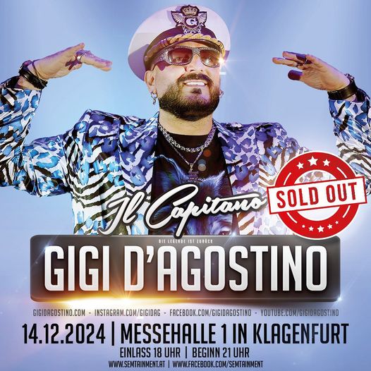 Neuer Konzert-Hype um Gigi D’Agostini