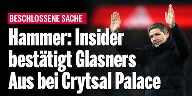 Hammer: Insider bestätigt Glasners Aus bei Crytsal Palace