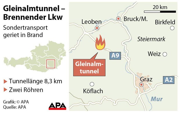Nach Feuer-Inferno: Gleinalmtunnel bleibt wochenlang gesperrt