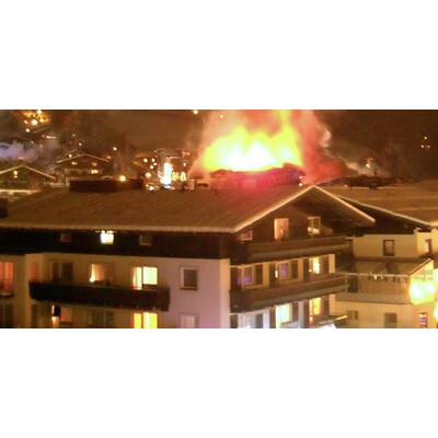 Das Feuer brach in der Sauna aus