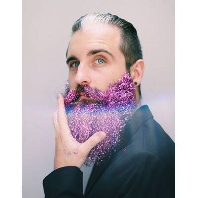 Weihnachtstrend: Glitzerbärte