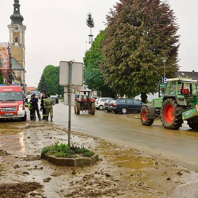 Überschwemmungen in Ost-Österreich