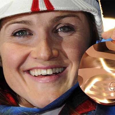 Elisabeth Görgl rast überraschend zu Bronze