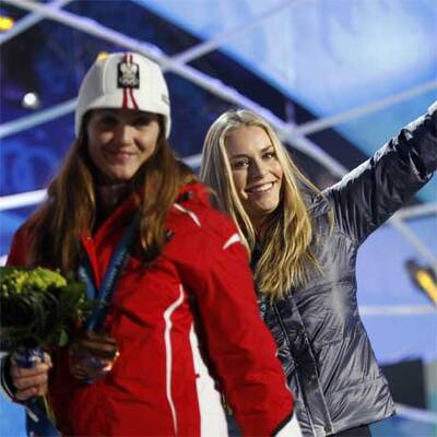 Elisabeth Görgl rast überraschend zu Bronze